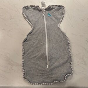 Love to Dream Gray Baby Swaddle Sleep Sack with Front Zipper